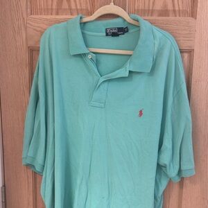 Polo by Ralph Lauren Men's Aqua Polo Shirt size 3XL Big